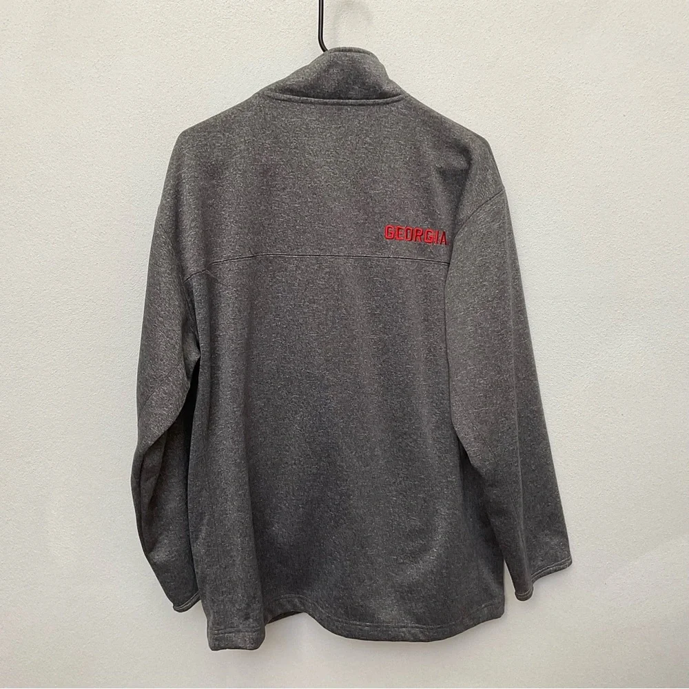 Knights Apparel University Of Georgia Grey, Red Zip Up Jacket Size L Bulldogs